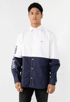 Tommy Hilfiger Colour Blocked Skate Fit Organic Cotton Shirt - Tommy Jeans