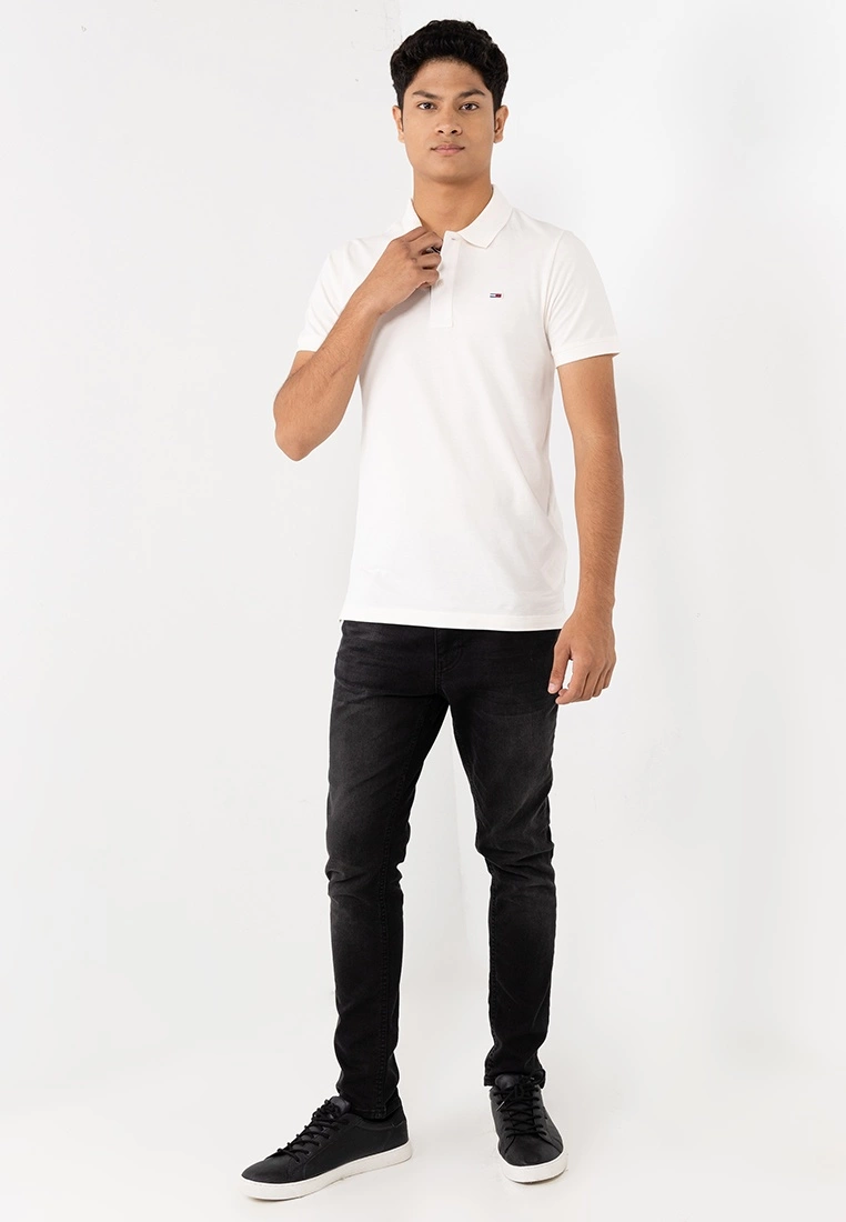 Tommy Hilfiger Signature Placket Slim Fit Polo Shirt - Tommy Jeans - Image 4