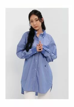 Tommy Hilfiger Stripe Oversized Shirt - Women's Top