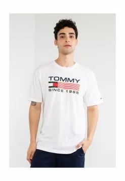Tommy Hilfiger Flocked Badge Classic Fit T-Shirt - Tommy Jeans Apparel