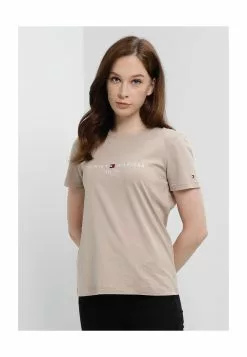 Logo Print Organic Cotton Crew Neck T-Shirt - Tommy Hilfiger