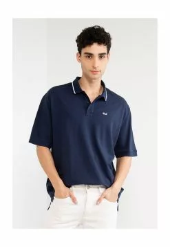 Tommy Hilfiger Modern Back Logo Skater Polo Shirt - Tommy Jeans Apparel