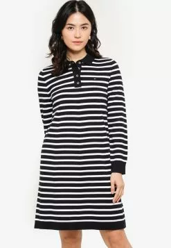 Tommy Hilfiger Org Co Polo-Neck Knee Dress