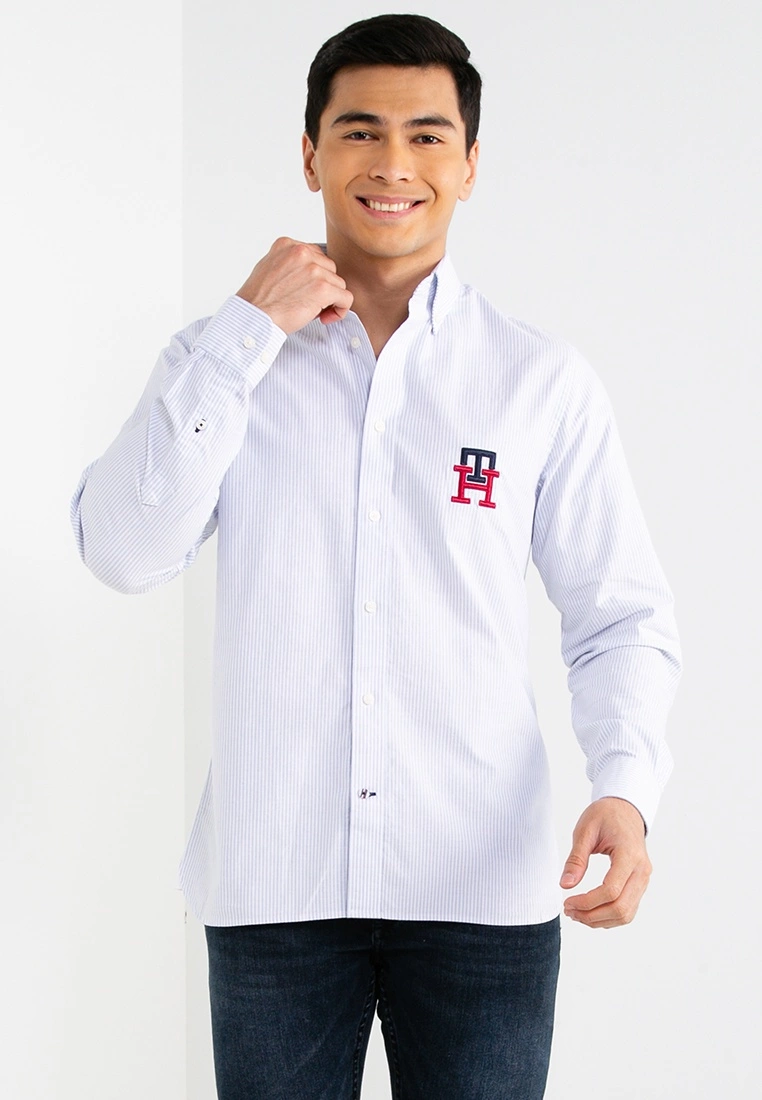 Monogram Stripe Oxford Shirt - Tommy Hilfiger Apparel