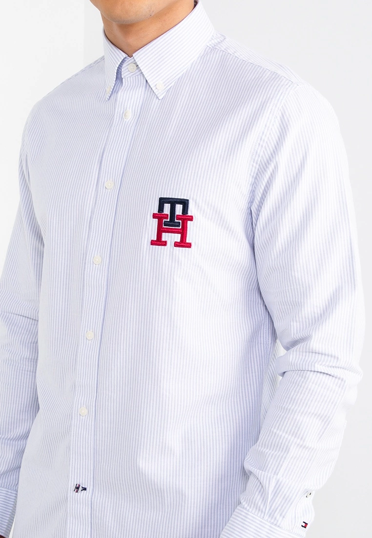 Monogram Stripe Oxford Shirt - Tommy Hilfiger Apparel - Image 3