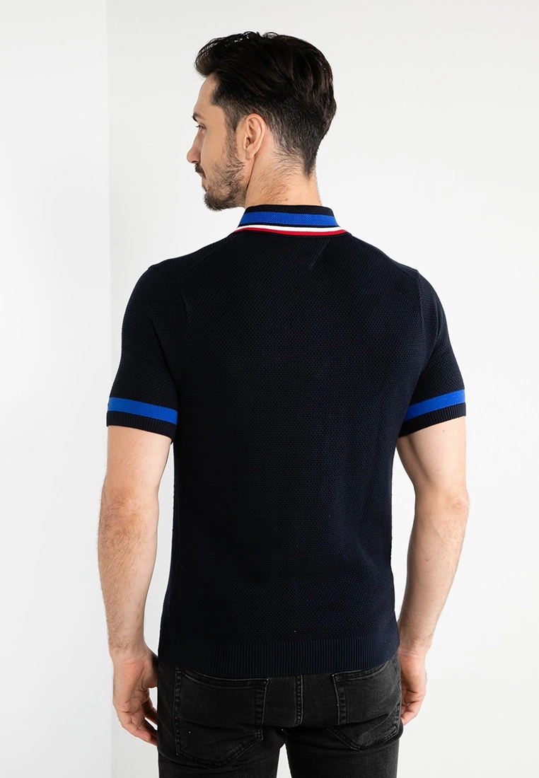 Tommy Hilfiger Im Tipped Structured Polo Shirt - Image 2