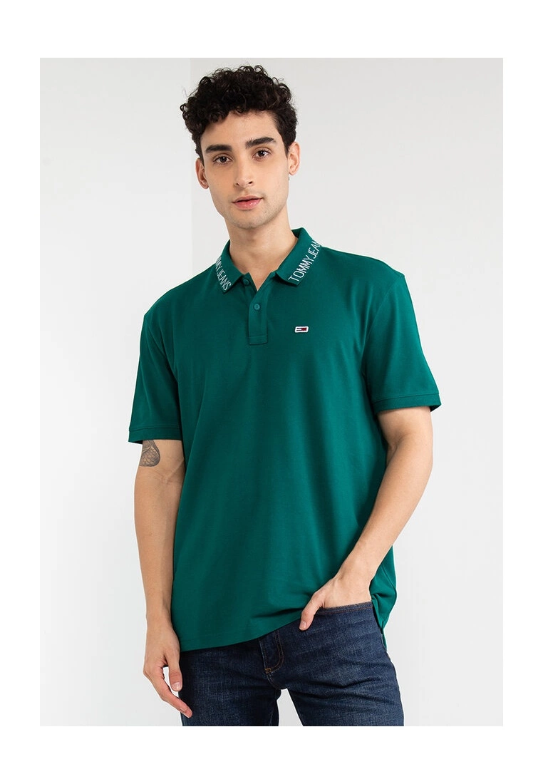 Branded Neck Polo Shirt - Tommy Hilfiger Apparel